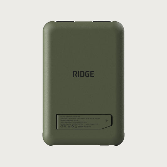 Ridge Power Bank - 10k mAh - Matte Olive