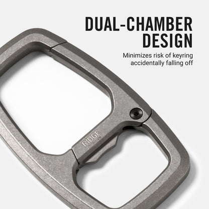 Dual Chamber Carabiner  - Stonewashed Titanium