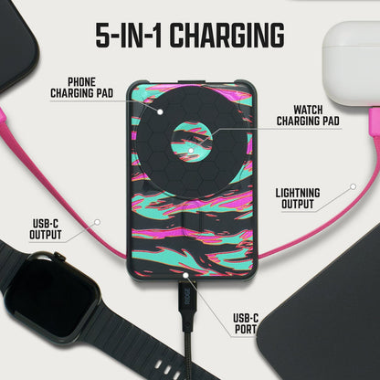 Ridge Power Bank - 10k mAh - Neon Tiger