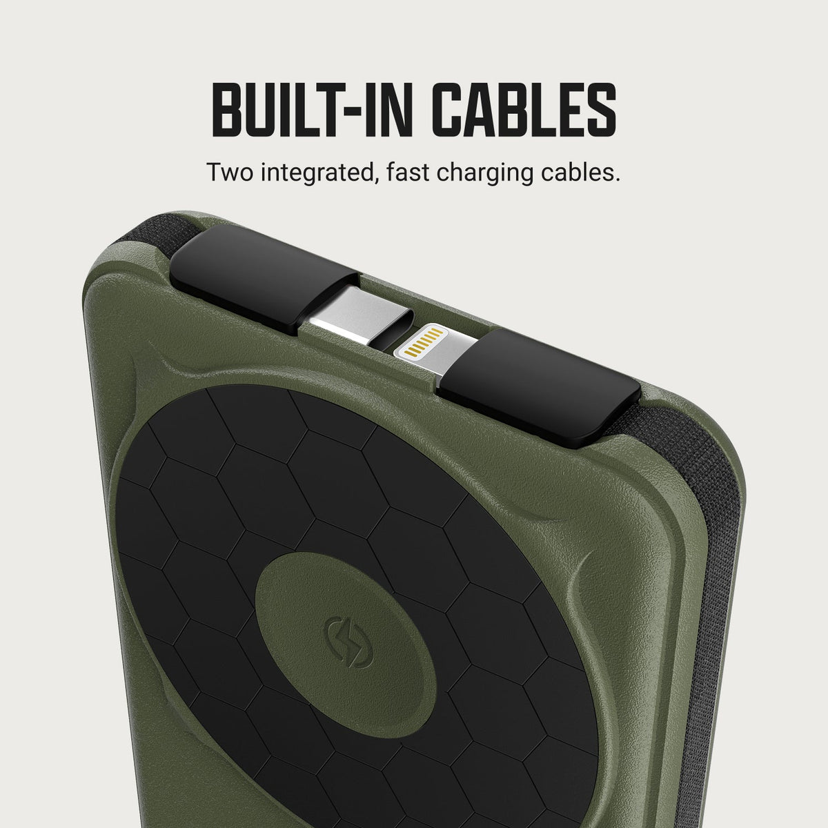 Ridge Power Bank - 10k mAh - Matte Olive