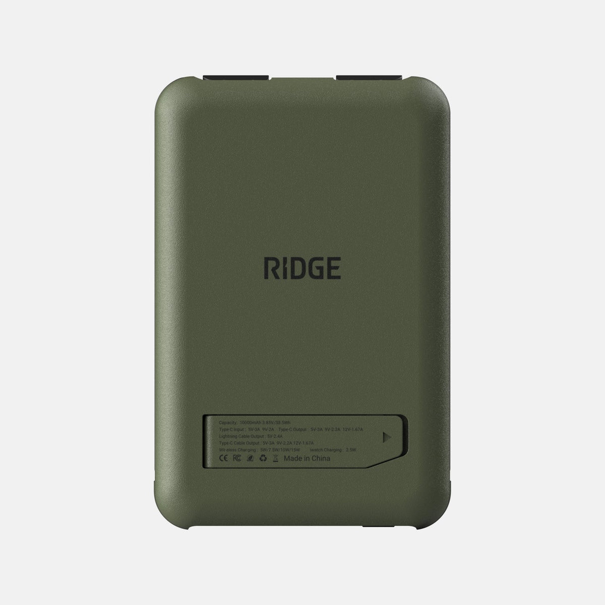 Ridge Power Bank - 10k mAh Bundle - Matte Olive - 3-Pack