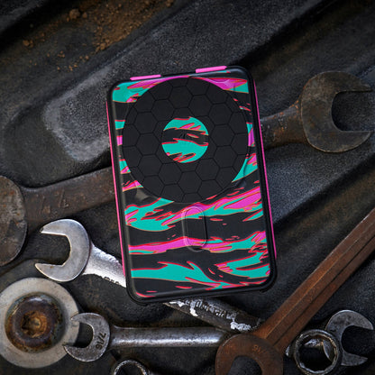 Ridge Wallet for MagSafe + Power Bank - Neon Tiger