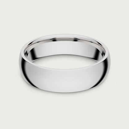 6mm Rounded Ring Set - Platinum - Tantalum Carbide