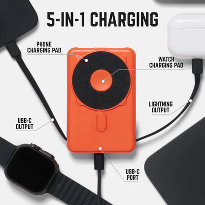 Ridge Everyday Charging Kit - iPhone 18 Pro - Basecamp Orange — power bank infographic 3