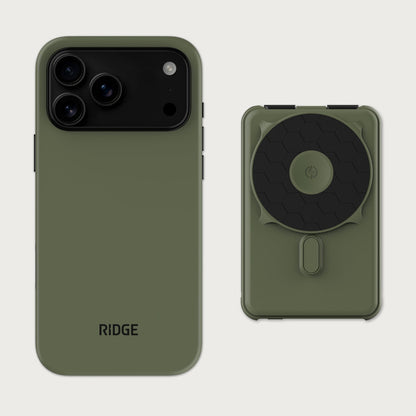 Ridge Everyday Charging Kit - iPhone 18 Pro Max - Matte Olive