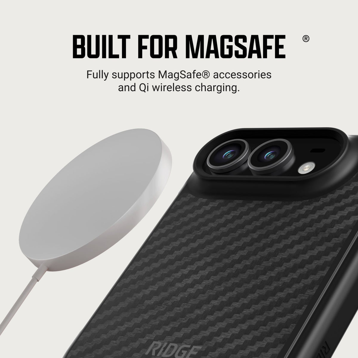 Ridge Everyday Charging Kit - iPhone Ultra - Carbon Fiber 3K — case infographic 1