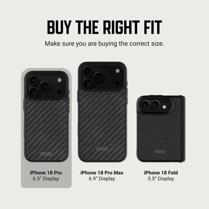 Ridge Phone Case - iPhone 18 Pro - Carbon