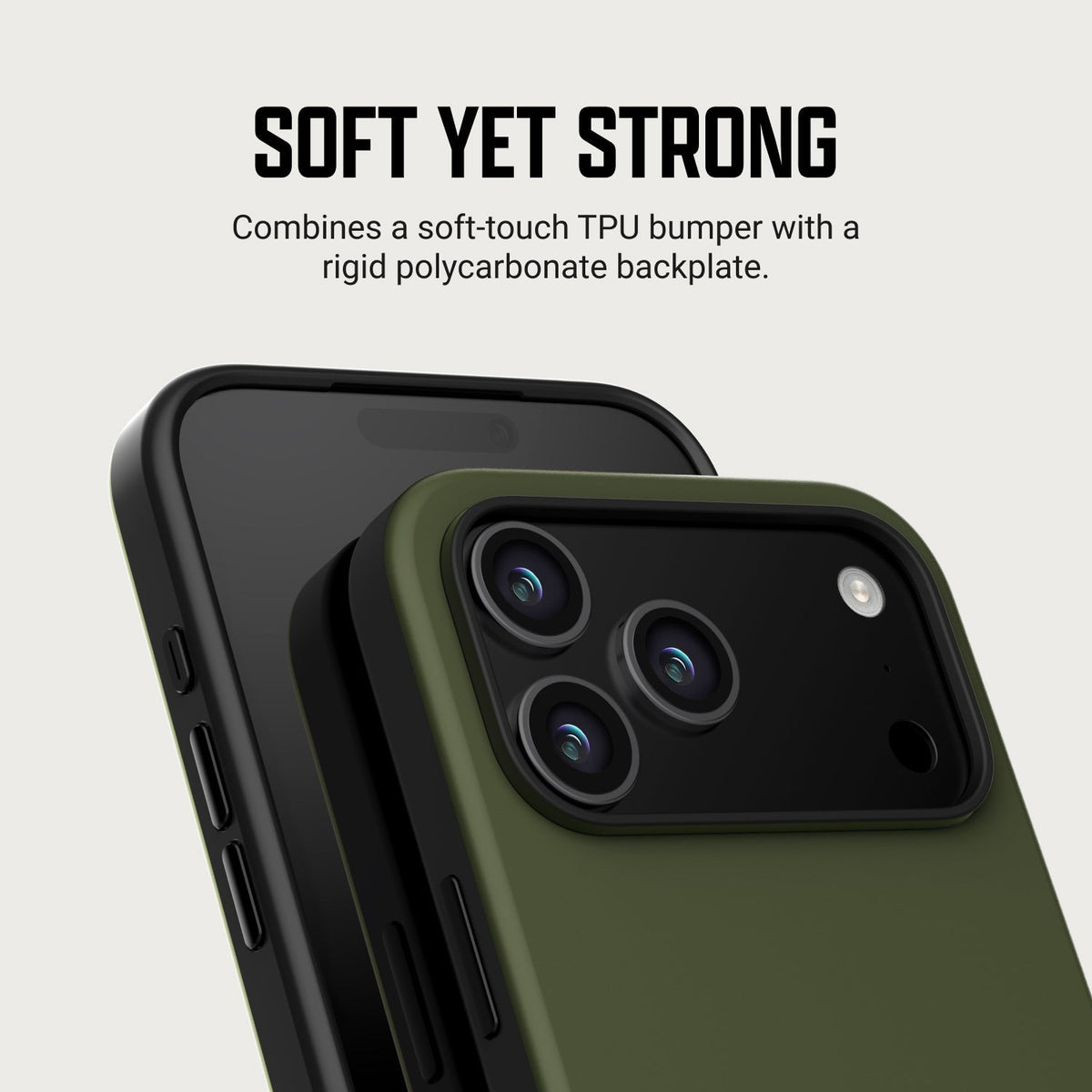 Ridge Phone Case - iPhone 18 Pro - Matte Olive