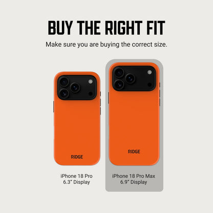 Ridge Phone Case - iPhone 18 Pro Max - Basecamp Orange