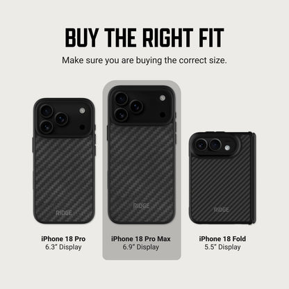 Ridge Phone Case - iPhone 18 Pro Max - Carbon