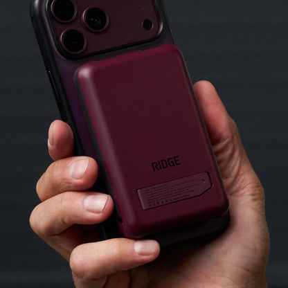 Ridge Power Bank - 10k mAh - Burgundy