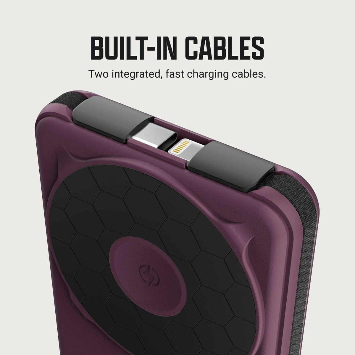 Ridge Power Bank - 10k mAh - Burgundy