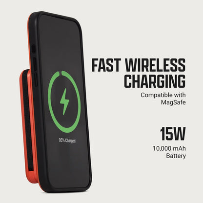 Ridge Wallet for MagSafe + Power Bank - Basecamp Orange — infographic 3